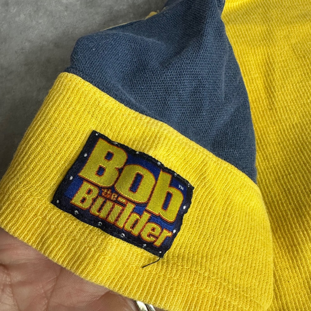 Y2K Bob the Builder Vintage Toddler Boy 2T Graphic Raglan T-Shirt Yellow - Picture 8 of 8